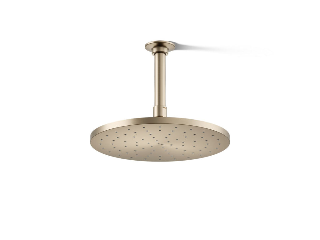 KOHLER K-13689-BV Contemporary Round 10" Single-Function Rainhead, 2.5 Gpm - Vibrant Brushed Bronze