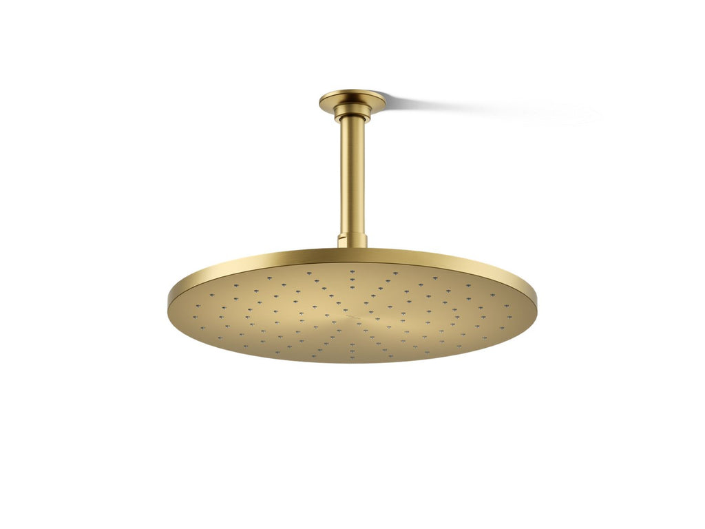 KOHLER K-13690-2MB Contemporary Round 12" Single-Function Rainhead, 2.5 Gpm - Vibrant Brushed Moderne Brass