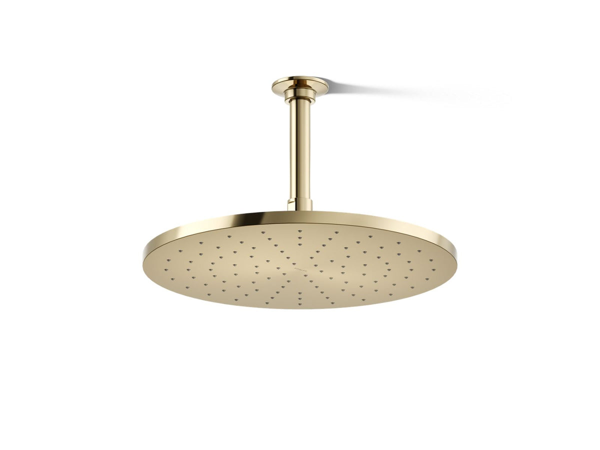 KOHLER K-13690-AF Contemporary Round 12" Single-Function Rainhead, 2.5 Gpm - Vibrant French Gold
