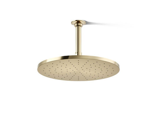 KOHLER K-13690-AF Contemporary Round 12" single-function rainhead, 2.5 gpm - Vibrant French Gold