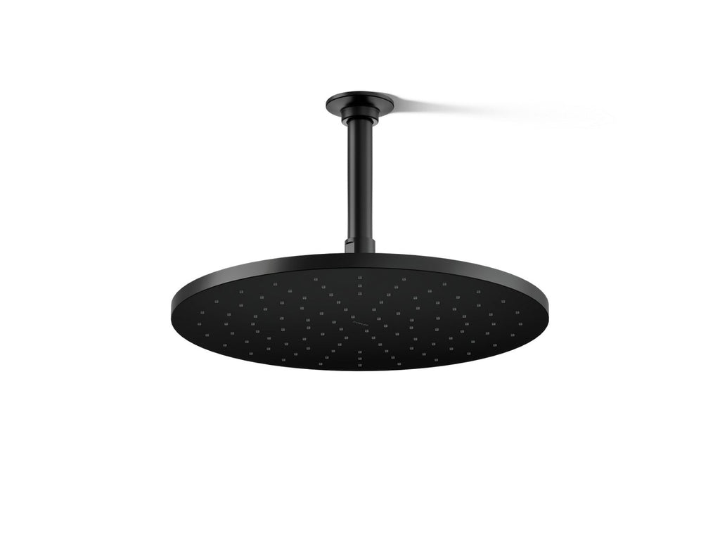 KOHLER K-13690-BL Contemporary Round 12" Single-Function Rainhead, 2.5 Gpm - Matte Black