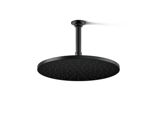 KOHLER K-13690-BL Contemporary Round 12" single-function rainhead, 2.5 gpm - Matte Black