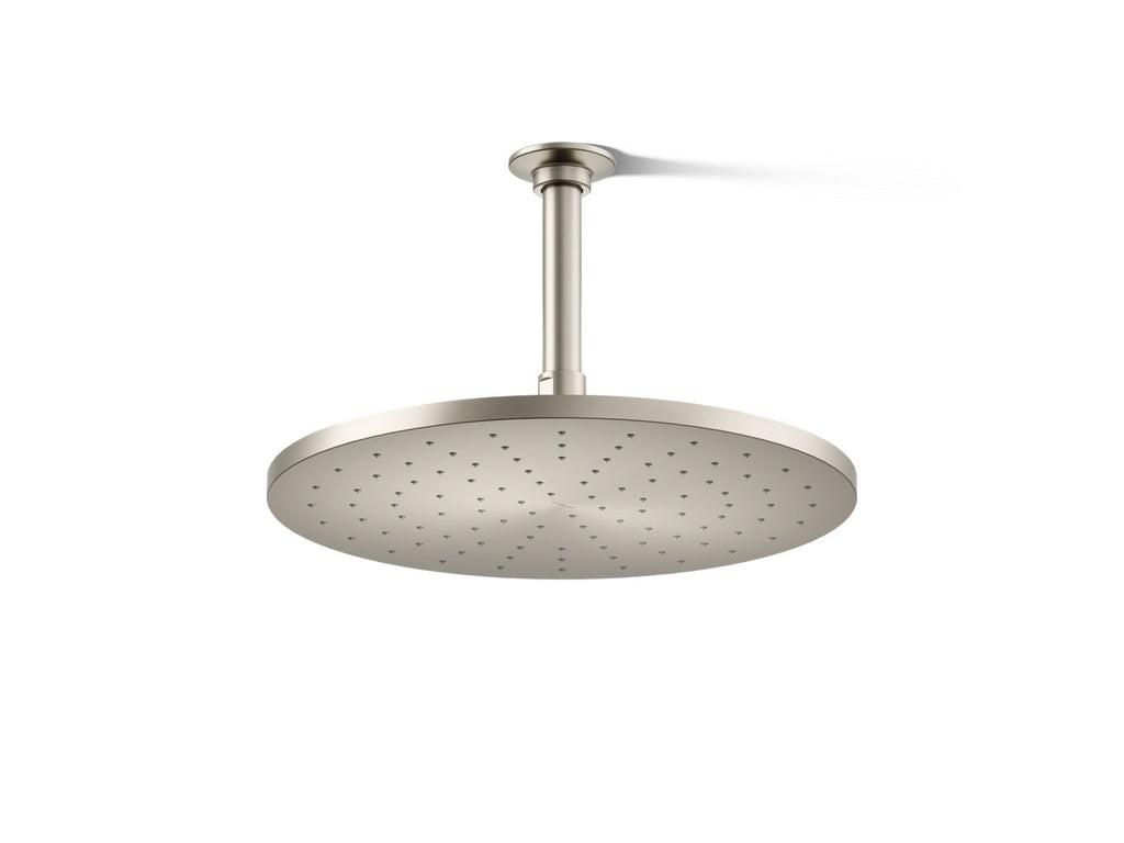 KOHLER K-13690-BN Contemporary Round 12" Single-Function Rainhead, 2.5 Gpm - Vibrant Brushed Nickel