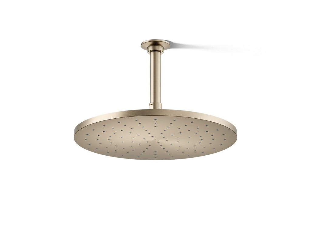 KOHLER K-13690-BV Contemporary Round 12" Single-Function Rainhead, 2.5 Gpm - Vibrant Brushed Bronze