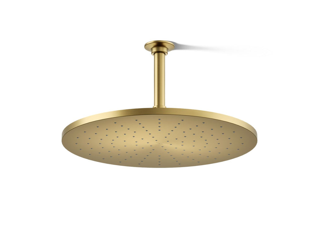 KOHLER K-13691-2MB Contemporary Round 14” Single-Function Rainhead, 2.5 Gpm - Vibrant Brushed Moderne Brass