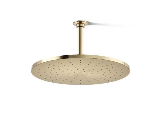 KOHLER K-13691-AF Contemporary Round 14” single-function rainhead, 2.5 gpm - Vibrant French Gold