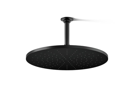 KOHLER K-13691-BL Contemporary Round 14” single-function rainhead, 2.5 gpm - Matte Black