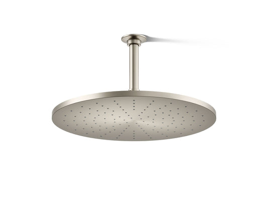 KOHLER K-13691-BN Contemporary Round 14” single-function rainhead, 2.5 gpm - Vibrant Brushed Nickel