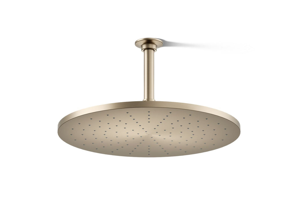 KOHLER K-13691-BV Contemporary Round 14” Single-Function Rainhead, 2.5 Gpm - Vibrant Brushed Bronze