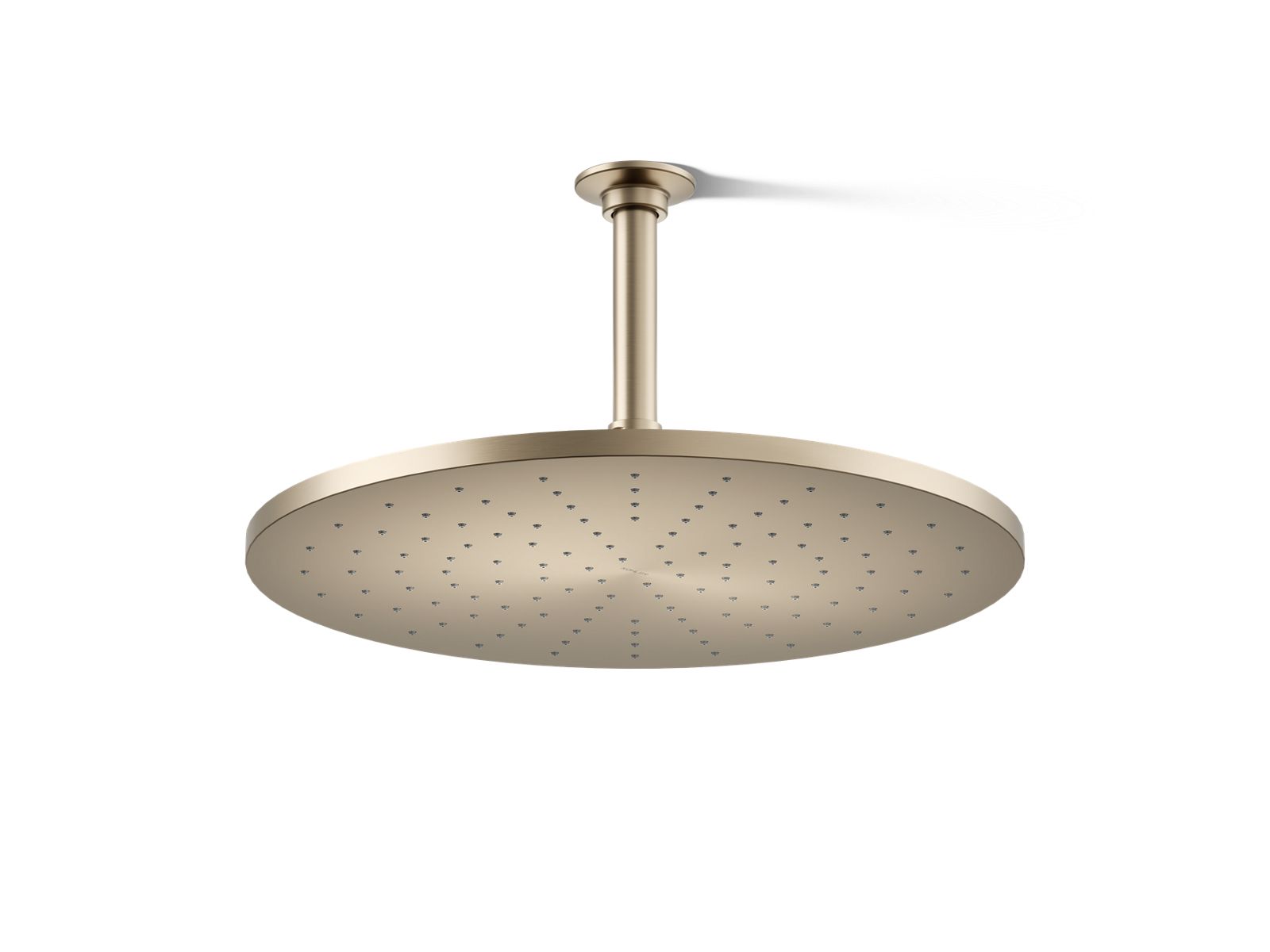 KOHLER K-13691-BV Contemporary Round 14” Single-Function Rainhead, 2.5 Gpm - Vibrant Brushed Bronze