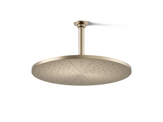 KOHLER K-13691-BV Contemporary Round 14” single-function rainhead, 2.5 gpm - Vibrant Brushed Bronze