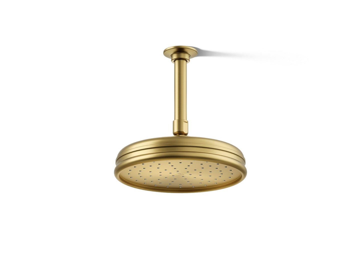 KOHLER K-13692-2MB 8" single-function rainhead, 2.5 gpm - Vibrant Brushed Moderne Brass