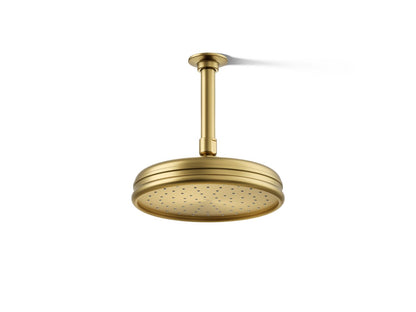 KOHLER K-13692-2MB 8" single-function rainhead, 2.5 gpm - Vibrant Brushed Moderne Brass