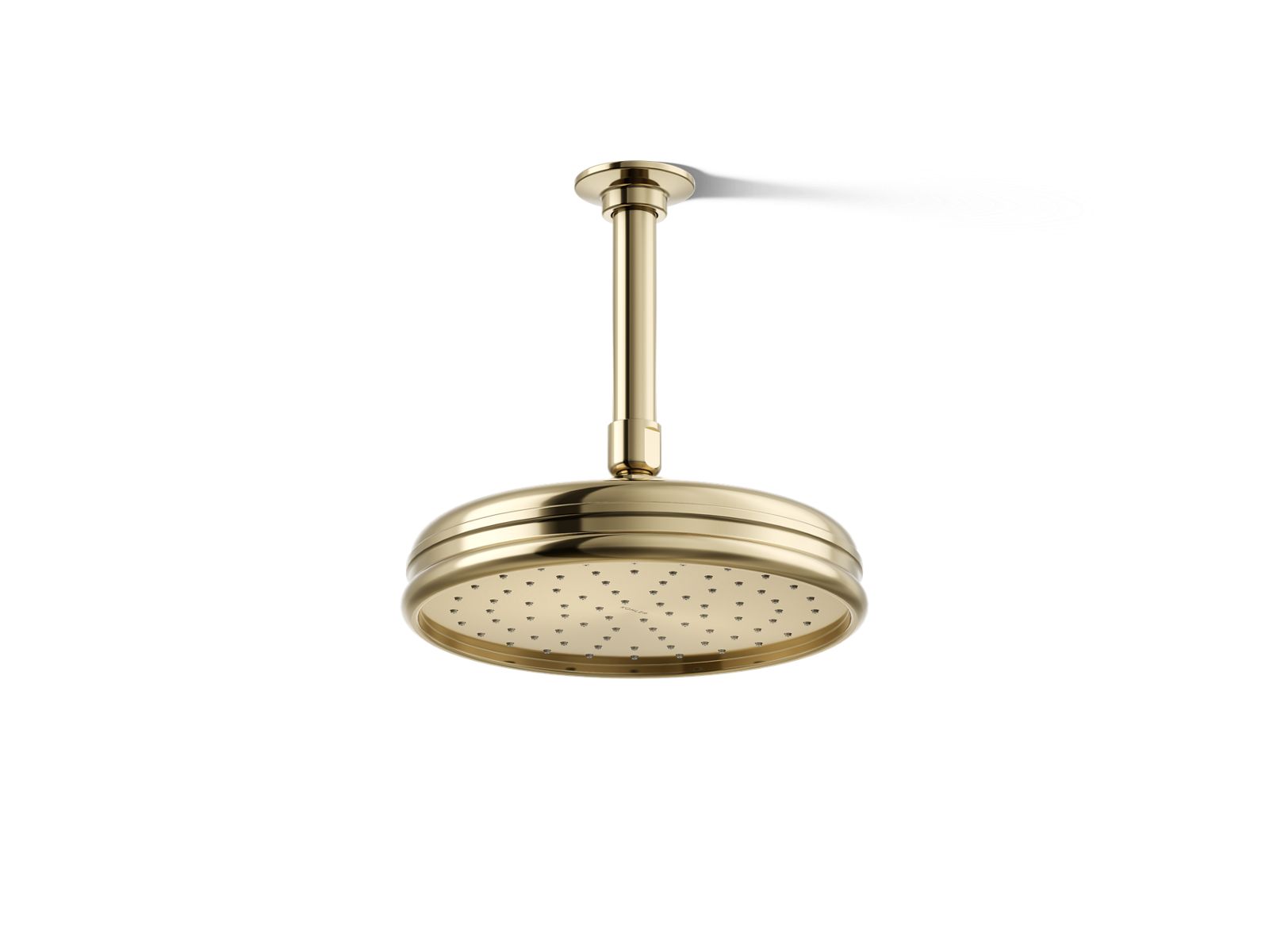 KOHLER K-13692-AF 8" Single-Function Rainhead, 2.5 Gpm - Vibrant French Gold