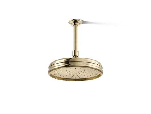 KOHLER K-13692-AF 8" single-function rainhead, 2.5 gpm - Vibrant French Gold