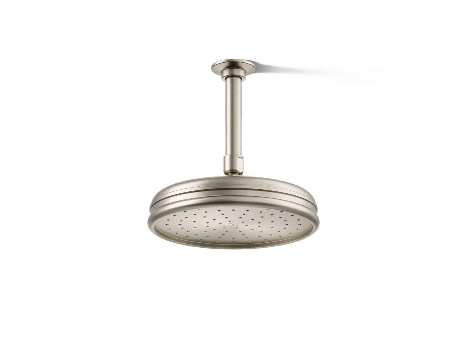 KOHLER K-13692-BN 8" Single-Function Rainhead, 2.5 Gpm - Vibrant Brushed Nickel