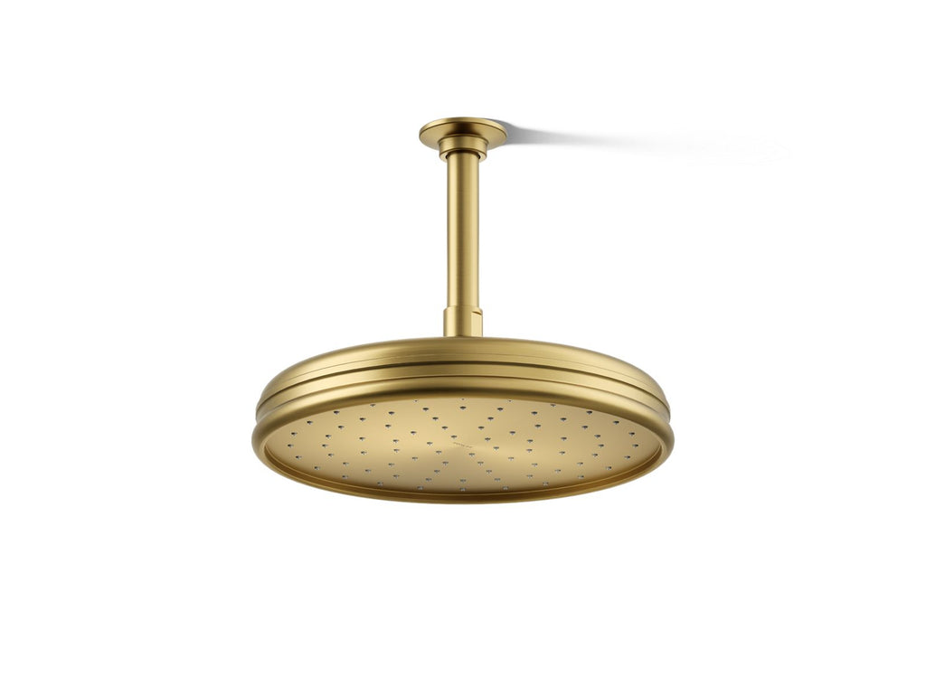 KOHLER K-13693-G-2MB Traditional 10" Single-Function Rainhead, 1.75 Gpm - Vibrant Brushed Moderne Brass