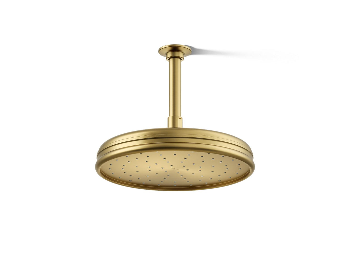 KOHLER K-13693-2MB Traditional 10" single-function rainhead, 2.5 gpm - Vibrant Brushed Moderne Brass