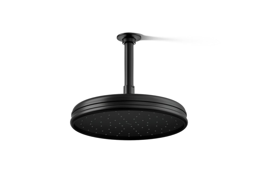 KOHLER K-13693-G-BL Traditional 10" Single-Function Rainhead, 1.75 Gpm - Matte Black