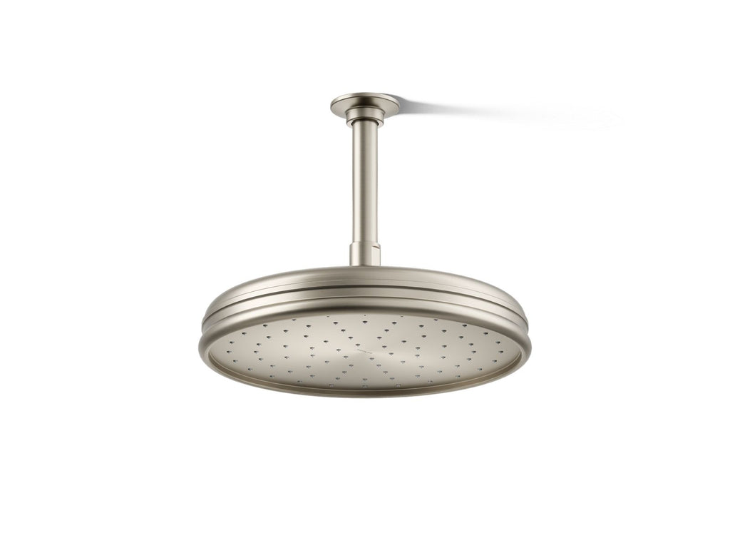KOHLER K-13693-BN Traditional 10" Single-Function Rainhead, 2.5 Gpm - Vibrant Brushed Nickel
