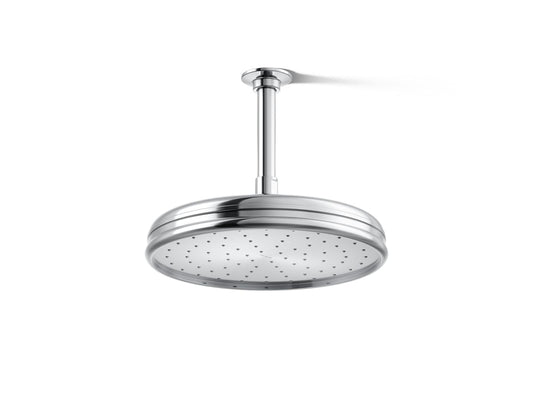 KOHLER K-13693-CP Traditional 10" single-function rainhead, 2.5 gpm - Polished Chrome