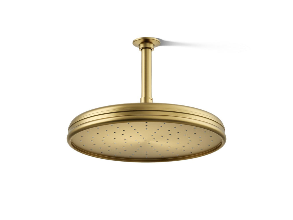 KOHLER K-13694-2MB Traditional 12" Single-Function Rainhead, 2.5 Gpm - Vibrant Brushed Moderne Brass
