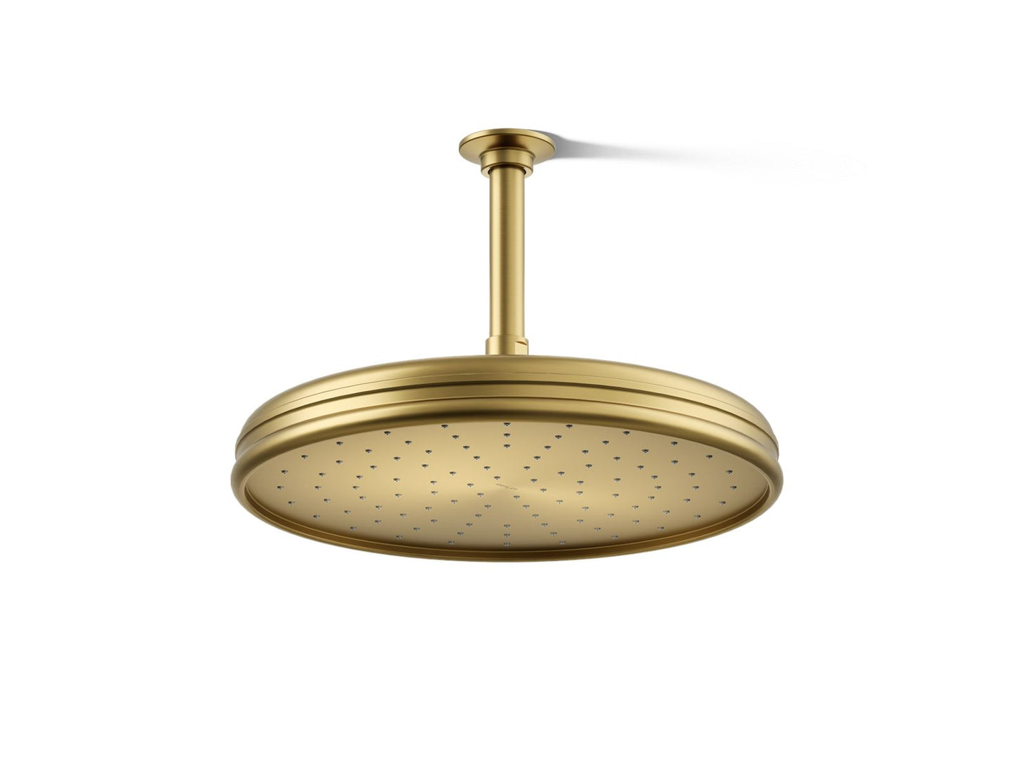 KOHLER K-13694-2MB Traditional 12" single-function rainhead, 2.5 gpm - Vibrant Brushed Moderne Brass