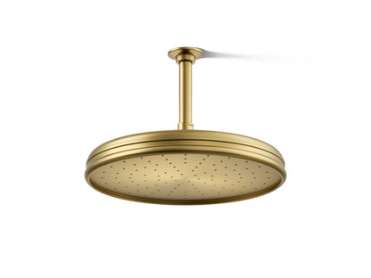 KOHLER K-13694-2MB Traditional 12" single-function rainhead, 2.5 gpm - Vibrant Brushed Moderne Brass