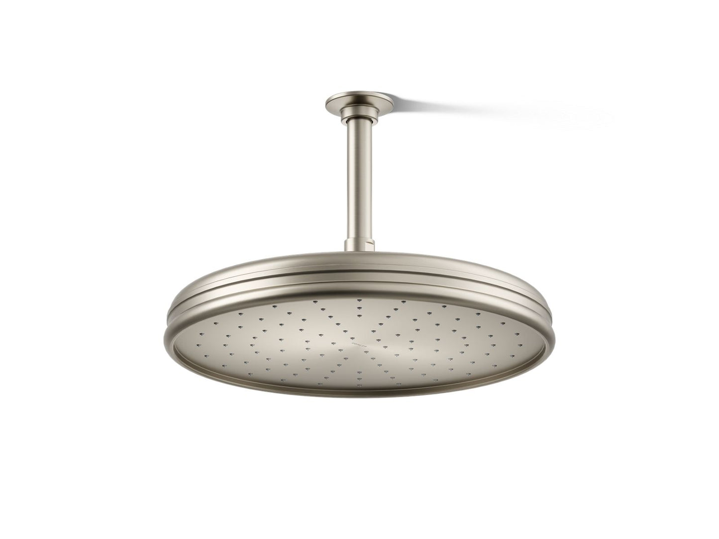 KOHLER K-13694-BN Traditional 12" single-function rainhead, 2.5 gpm - Vibrant Brushed Nickel