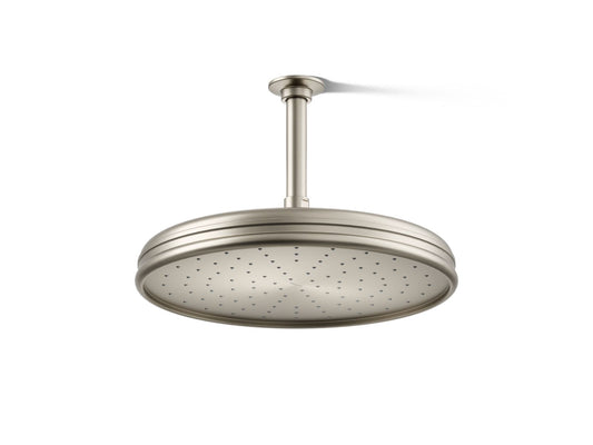 KOHLER K-13694-BN Traditional 12" single-function rainhead, 2.5 gpm - Vibrant Brushed Nickel