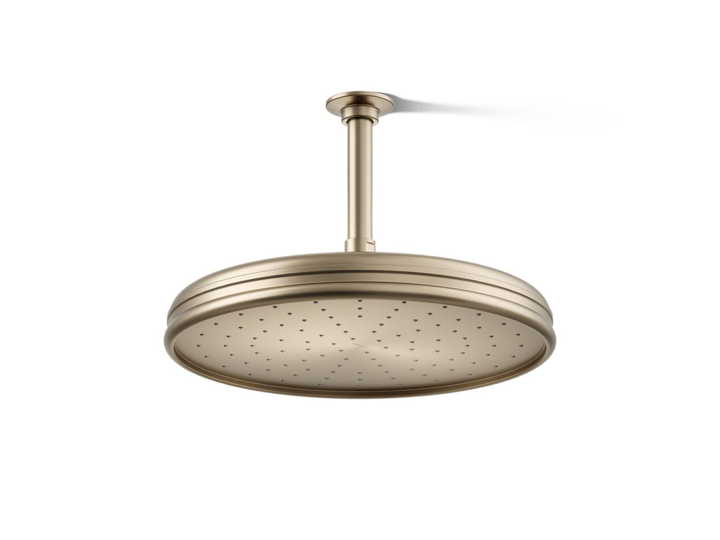 KOHLER K-13694-BV Traditional 12" Single-Function Rainhead, 2.5 Gpm - Vibrant Brushed Bronze