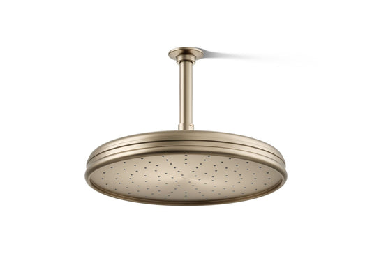 KOHLER K-13694-BV Traditional 12" single-function rainhead, 2.5 gpm - Vibrant Brushed Bronze