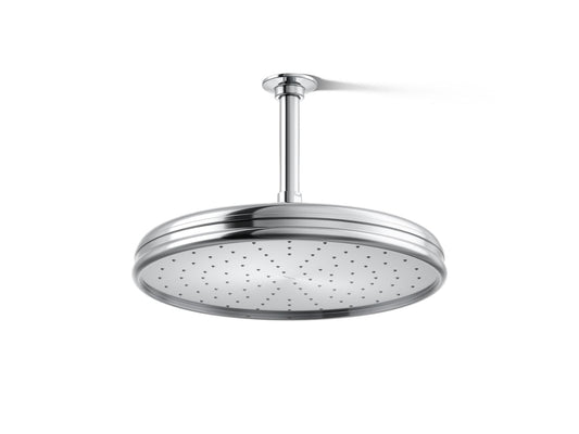 KOHLER K-13694-CP Traditional 12" single-function rainhead, 2.5 gpm - Polished Chrome