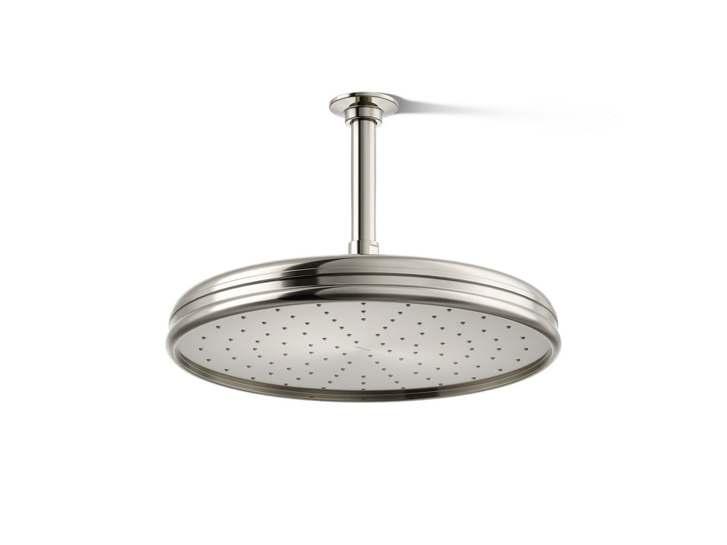 KOHLER K-13694-SN Traditional 12" Single-Function Rainhead, 2.5 Gpm - Vibrant Polished Nickel