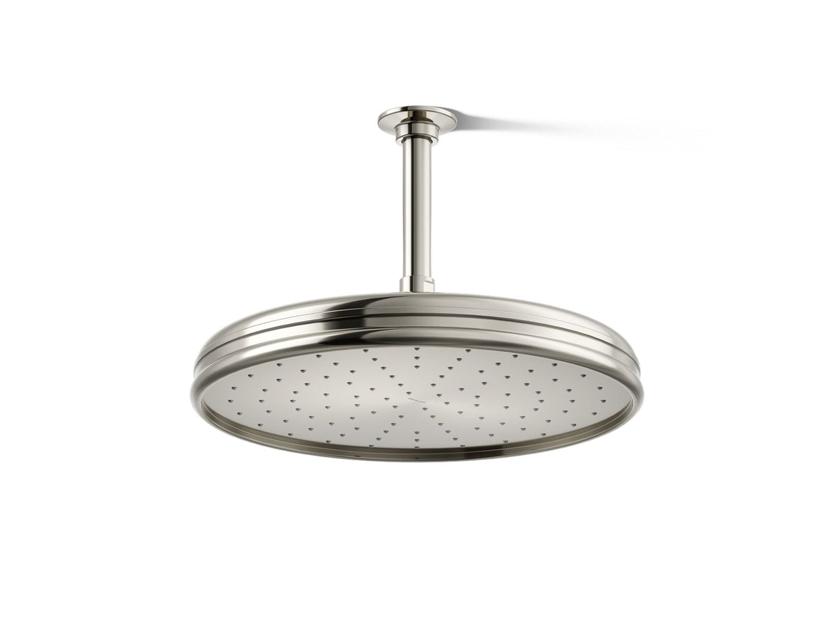 KOHLER K-13694-SN Traditional 12" Single-Function Rainhead, 2.5 Gpm - Vibrant Polished Nickel