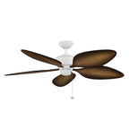 KICHLER 310095MWH 56 Inch Nani 5 Blade Weather+ Outdoor Ceiling Fan In Matte White And Ivory With Walnut Highlights