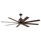 KICHLER 310265SNB 65 Inch Breda 8 Blade Ceiling Fan In Satin Natural Bronze With Satin Natural Bronze Blades