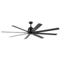 KICHLER 310275SBK 75 Inch Breda 8 Blade Ceiling Fan In Satin Black With Satin Black Blades