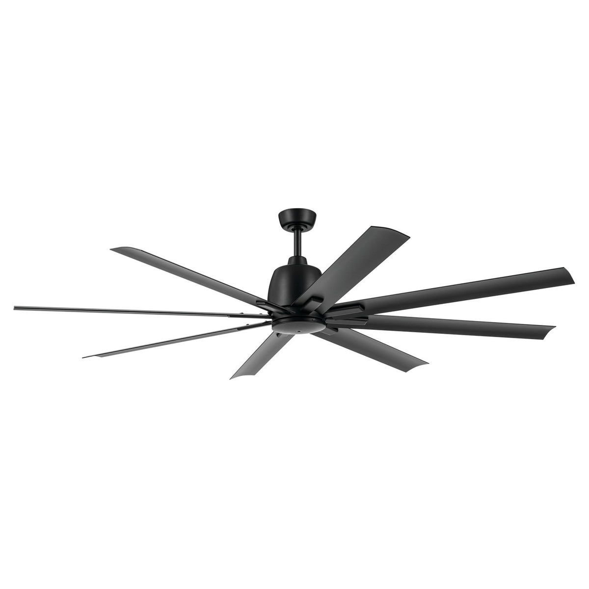 KICHLER 310275SBK 75 Inch Breda 8 Blade Ceiling Fan In Satin Black With Satin Black Blades