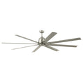 KICHLER 310285NI 84 Inch Breda 8 Blade Ceiling Fan In Brushed Nickel With Brushed Nickel Blades