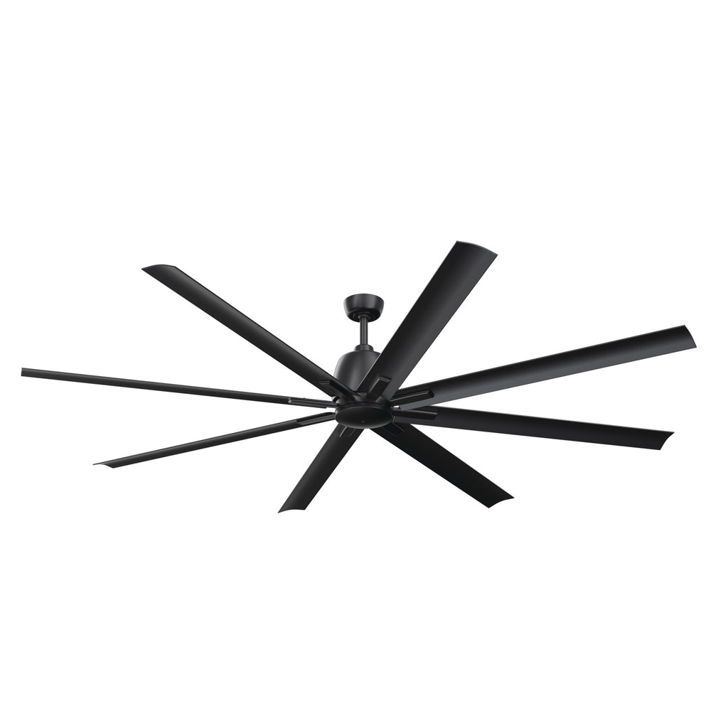 KICHLER 310285SBK 84 Inch Breda 8 Blade Ceiling Fan In Satin Black With Satin Black Blades