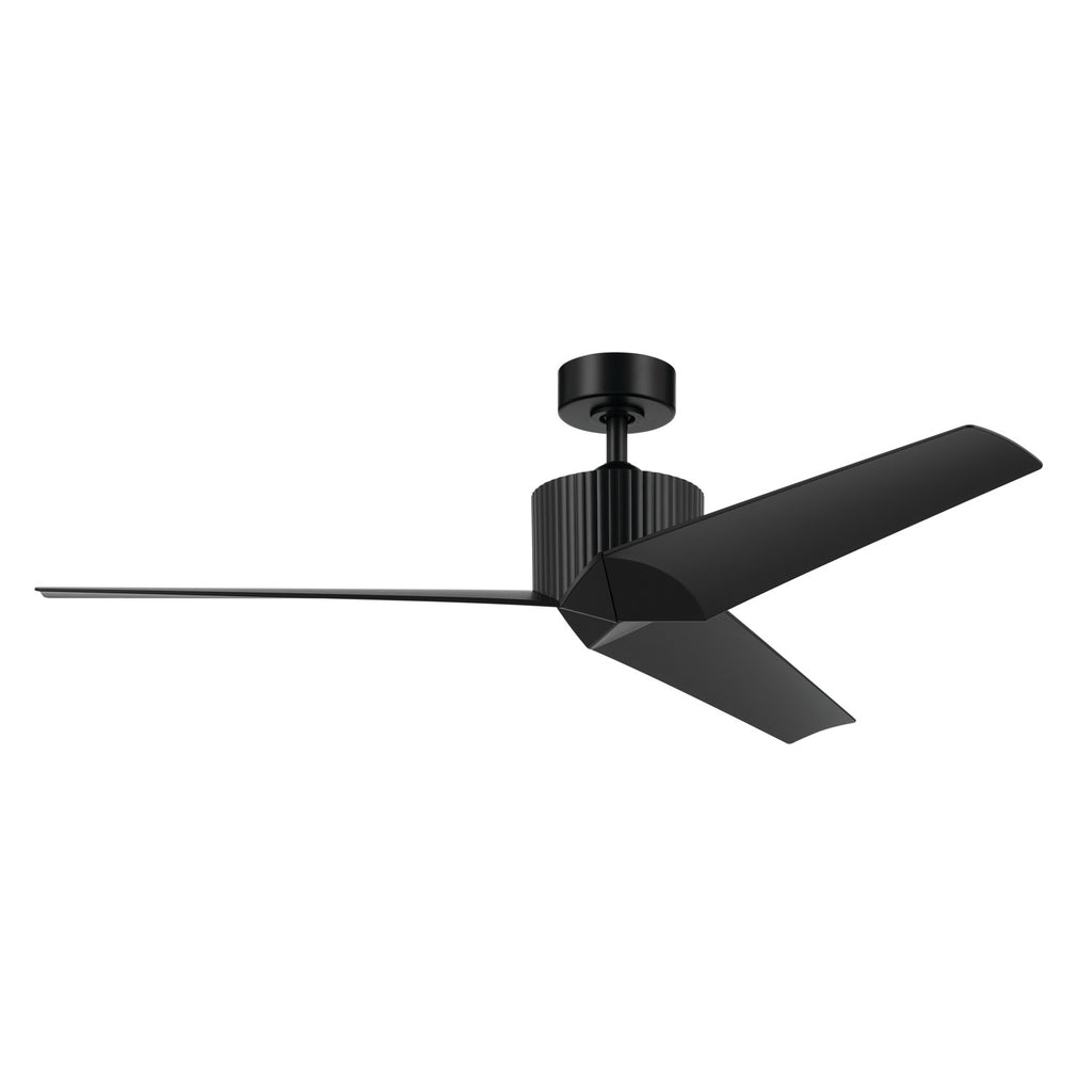 KICHLER 330130SBK 56 Inch Almere 3 Blade Indoor Ceiling Fan In Satin Black With Satin Black Bladesâ 