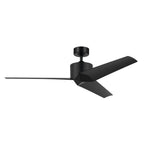 KICHLER 330130SBK 56 Inch Almere 3 Blade Indoor Ceiling Fan In Satin Black With Satin Black Bladesâ 
