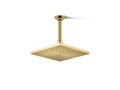 KOHLER K-13695-2MB Contemporary Square 8" Single-Function Rainhead, 2.5 Gpm - Vibrant Brushed Moderne Brass