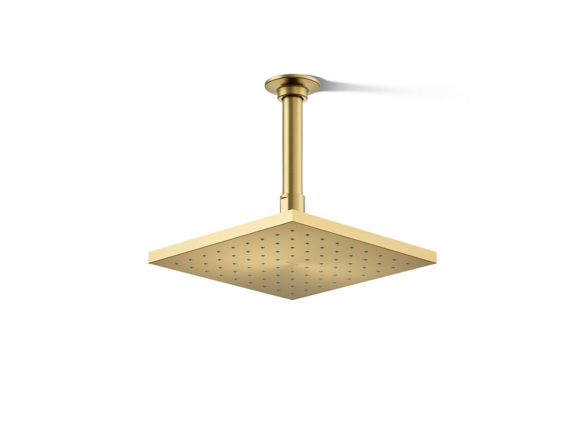 KOHLER K-13695-2MB Contemporary Square 8" Single-Function Rainhead, 2.5 Gpm - Vibrant Brushed Moderne Brass