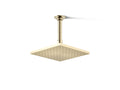 KOHLER K-13695-G-AF Contemporary Square 8" Single-Function Rainhead, 1.75 Gpm - Vibrant French Gold