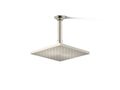 KOHLER K-13695-BN Contemporary Square 8" Single-Function Rainhead, 2.5 Gpm - Vibrant Brushed Nickel