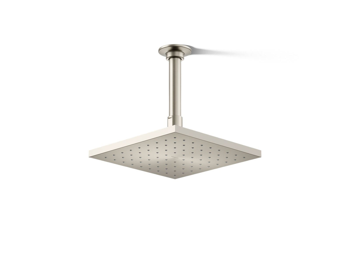 KOHLER K-13695-BN Contemporary Square 8" Single-Function Rainhead, 2.5 Gpm - Vibrant Brushed Nickel