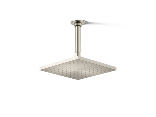 KOHLER K-13695-BN Contemporary Square 8" single-function rainhead, 2.5 gpm - Vibrant Brushed Nickel