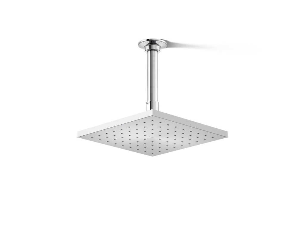 KOHLER K-13695-CP Contemporary Square 8" Single-Function Rainhead, 2.5 Gpm - Polished Chrome